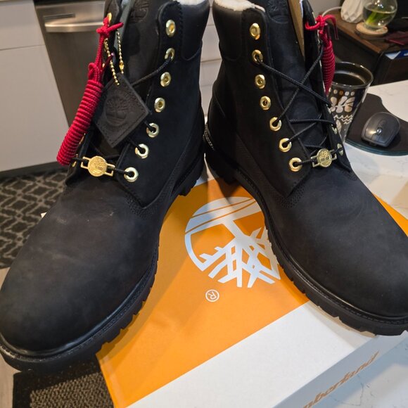 Timberland Premium 6 in Warm Lined Boots Nubuck Fleece Lined 0A42SR 001 MENS 12 - Picture 3 of 16